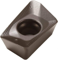 Seco - XOMX120408 ME08 Grade T350M Carbide Milling Insert - TiCN/Al2O3 Finish, 0.187" Thick, 0.031" Corner Radius - Apex Tool & Supply