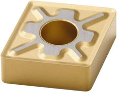 Seco - CNMG433 MF3 Grade TP40 Carbide Turning Insert - TiC/TiCN/TiN Finish, 80° Diamond, 1/2" Inscr Circle, 3/16" Thick, 3/64" Corner Radius - Apex Tool & Supply