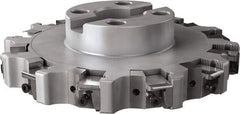 Seco - Shell Mount Connection, 0.63" Cutting Width, 2.209" Depth of Cut, 8" Cutter Diam, 1-1/2" Hole Diam, 12 Tooth Indexable Slotting Cutter - R335.25 Toolholder, XNHQ, LNHQ Insert, Right Hand Cutting Direction - Apex Tool & Supply