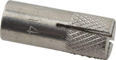 Red Head - 3/8" Diam, 3/8" Drill, 2-1/4" Min Embedment Drop-In Concrete Anchor - 303, 18-8 Stainless Steel, Slotted Drive, 3/8" Thread Length - Apex Tool & Supply