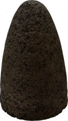 Norton - Type 16, 1-3/4" Max Diam, 3" Head Thickness, 24 Grit Cone - Aluminum Oxide, Very Coarse Grade, 5/8-11 Shank Thread - Apex Tool & Supply