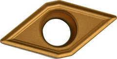 Seco - DCMT32.51 F2 Grade TP40 Carbide Turning Insert - TiC/TiCN/TiN Finish, 55° Diamond, 3/8" Inscr Circle, 5/32" Thick, 1/64" Corner Radius - Apex Tool & Supply