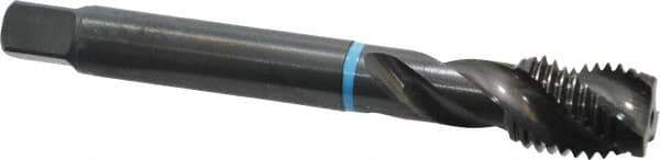 Emuge - M16x2.00 Metric Coarse 3 Flute 6H Modified Bottoming Spiral Flute Tap - Cobalt, Oxide Finish, 110mm OAL, Right Hand Flute, Right Hand Thread, Series Enorm-VA - Apex Tool & Supply