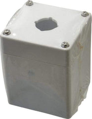 Eaton Cutler-Hammer - 1 Hole, 22-1/2mm Hole Diameter, Polycarbonate Pushbutton Switch Enclosure - 3-15/64 Inch High x 3-5/32 Inch Wide x 3-35/64 Inch Deep, 4, 12, 13, 4X NEMA Rated - Apex Tool & Supply