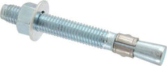 Red Head - 1/2" Diam, 1/2" Drill, 4-1/4" OAL, 5-3/4" Min Embedment Wedge Expansion Concrete Anchor - Grade 3 Steel, Zinc-Plated Finish, Tie Wire Head, 2-3/4" Thread Length - Apex Tool & Supply
