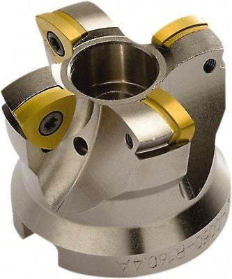 Seco - 9 Inserts, 4" Cutter Diam, 0.083" Max Depth of Cut, Indexable High-Feed Face Mill - 1-1/2" Arbor Hole Diam, 218.19-160.. Inserts - Apex Tool & Supply