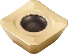 Seco - SEEX09T3 M08 Grade F40M Carbide Milling Insert - TiAlN/TiN Finish, 0.156" Thick, 3/8" Inscribed Circle - Apex Tool & Supply