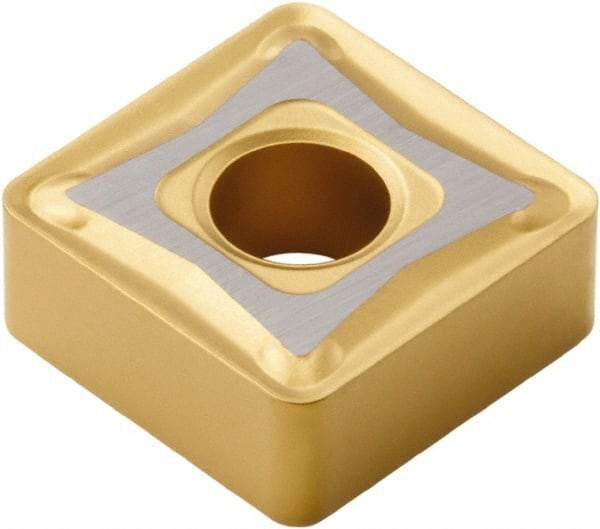 Seco - SNMG432 M3 Grade TP40 Carbide Turning Insert - TiC/TiCN/TiN Finish, 90° Square, 1/2" Inscr Circle, 3/16" Thick, 1/32" Corner Radius - Apex Tool & Supply