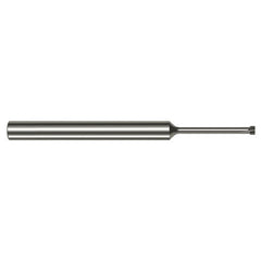 Back Deburring Mill - 0.0400″ Head Diameter × 0.3120″ (5/16″) Neck Length × 45° per side Carbide Back Deburring Mill, 4 Flutes - Exact Industrial Supply