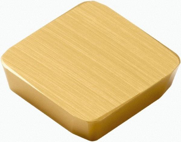 Seco - SPK42 MD14 Grade T25M Carbide Milling Insert - TiCN/TiC/TiCN/TiN Finish, 1/8" Thick, 1/2" Inscribed Circle - Apex Tool & Supply