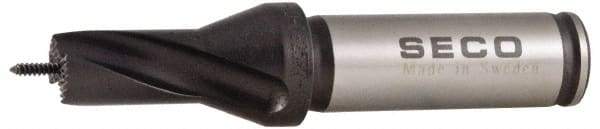 Seco - 18 to 18.99mm Diam, 1.5xD, 1.18" Max Depth, 3/4" Shank Diam, 0.689" Flute, 4.646" OAL, Replaceable Tip Drill - SD100 Insert, SD101 Toolholder, Series SD101 - Apex Tool & Supply
