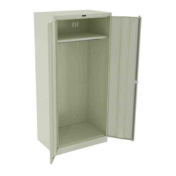 Tennsco - 1 Shelf Wardrobe Storage Cabinet - Steel, 36" Wide x 24" Deep x 78" High, Putty - Apex Tool & Supply