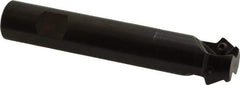 Seco - 60° Lead Angle, 1.04" Max Cut Diam, 3/4" Min Cut Diam, 0.24" Max Depth of Cut, Indexable Chamfer and Angle End Mill - 2 Inserts, SPMX 0903.. Insert Style, 4.33" Overall Length, 60° Included Angle - Apex Tool & Supply