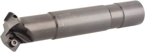 Seco - 45° Lead Angle, 1.55" Max Cut Diam, 1.039" Max Cut Diam, 5/8" Min Cut Diam, 0.2" Max Depth of Cut, Indexable Chamfer & Angle End Mill - 2 Inserts, SPMX 0903.. Insert Style, 4.33" OAL, Straight Shank - Apex Tool & Supply