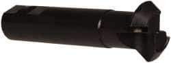 Seco - 45° Lead Angle, 1.55" Max Cut Diam, 1" Min Cut Diam, 0.28" Max Depth of Cut, Indexable Chamfer and Angle End Mill - 2 Inserts, SPMX 12T3.. Insert Style, 5.12" Overall Length, Straight Shank, 45° Included Angle - Apex Tool & Supply