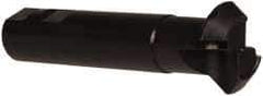 Seco - 45° Lead Angle, 1.55" Max Cut Diam, 1" Min Cut Diam, 0.28" Max Depth of Cut, Indexable Chamfer and Angle End Mill - 2 Inserts, SPMX 12T3.. Insert Style, 5.12" Overall Length, Straight Shank, 45° Included Angle - Apex Tool & Supply