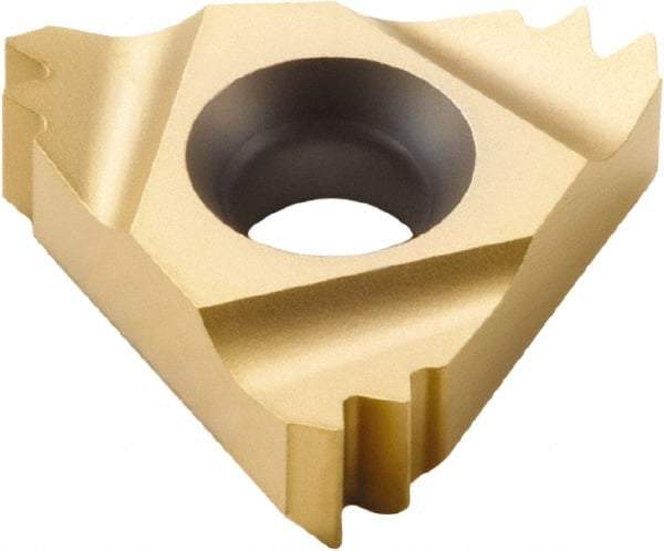 Seco - 22NR Internal Right Hand 12 UN Laydown Threading Insert - Grade CP500, TiAlN/TiN Coated Carbide, 12.7mm Inscribed Circle - Apex Tool & Supply