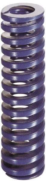 Dayton Lamina - 2" Hole Diam, 1" Rod Diam, 8" Free Length, Blue Die Spring - 32.8 Lb Max Deflection, 3" Max Deflection, Medium Duty, Chromium Vanadium Steel - Apex Tool & Supply