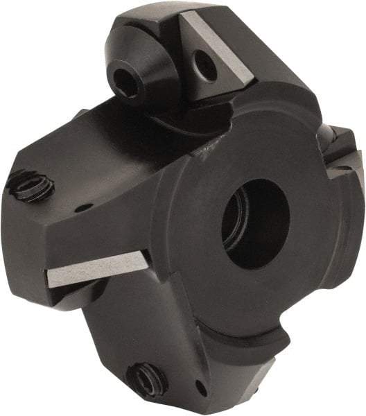Seco - 2.95" Cut Diam, 3/4" Arbor Hole, 0.51" Max Depth of Cut, 45° Indexable Chamfer & Angle Face Mill - 4 Inserts, TP.. 43.. Insert, Right Hand Cut, 4 Flutes, Series R220.53 - Apex Tool & Supply