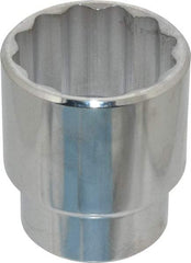 Proto - 1-1/2", 1/2" Drive, Standard Hand Socket - 12 Points, 2-1/4" OAL, Chrome Finish - Apex Tool & Supply