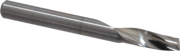 Onsrud - 1/4" Cutting Diam x 3/4" Length of Cut, 1 Flute, Upcut Spiral Router Bit - Uncoated, Right Hand Cut, Solid Carbide, 2-1/2" OAL x 1/4" Shank Diam, Single Edge, 21° Helix Angle - Apex Tool & Supply