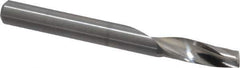 Onsrud - 1/4" Cutting Diam x 3/4" Length of Cut, 1 Flute, Upcut Spiral Router Bit - Uncoated, Right Hand Cut, Solid Carbide, 2-1/2" OAL x 1/4" Shank Diam, Single Edge, 21° Helix Angle - Apex Tool & Supply