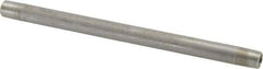 Merit Brass - 1/8" Pipe, 6" Long, Aluminum Pipe Nipple - Grade 6061, Threaded - Apex Tool & Supply