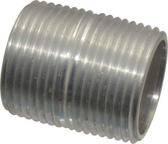 Merit Brass - 1" Pipe, 1-1/2" Long, Aluminum Pipe Nipple - Grade 6061, Threaded - Apex Tool & Supply