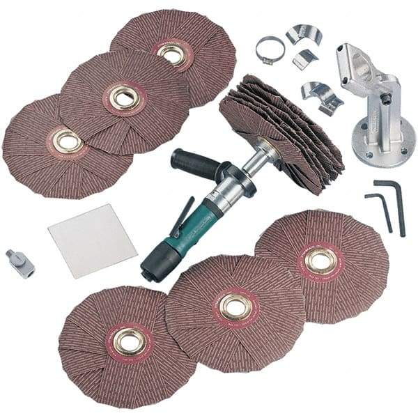 Dynabrade - 0.4 hp, 200-950 RPM Finishing Sander - 22 CFM Air Consumption, 6.21 bar Air Pressure, 1/4 NPT Inlet - Apex Tool & Supply