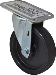 E.R. Wagner - 4" Diam x 1" Wide x 4-13/16" OAH Top Plate Mount Swivel Caster - Polyolefin, 140 Lb Capacity, Plain Bearing, 2-3/4 x 3-3/4" Plate - Apex Tool & Supply