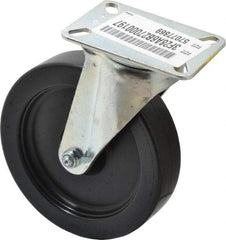 E.R. Wagner - 6" Diam x 1-1/2" Wide x 7-3/8" OAH Top Plate Mount Swivel Caster - Polypropylene, 450 Lb Capacity, Delrin Bearing, 3-1/8 x 4-1/8" Plate - Apex Tool & Supply