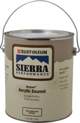 Rust-Oleum - 1 Gal Safety Red Semi Gloss Finish Acrylic Enamel Paint - Interior/Exterior, <0 gL VOC Compliance - Apex Tool & Supply