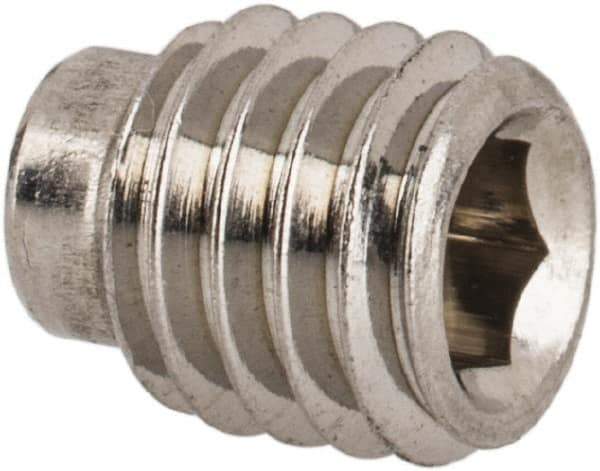 Value Collection - M5x0.80 Metric Coarse, 6mm OAL, Dog Point Set Screw - Grade 18-8 & Austenitic A2 Stainless Steel, 3.5mm Key - Apex Tool & Supply