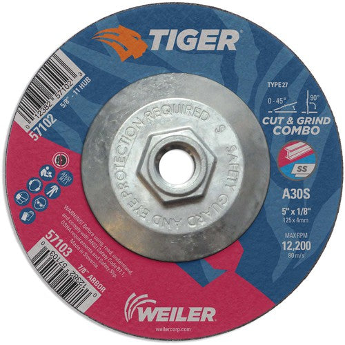 5X1/8 A30S A/O T27 COMBO WHEEL - Apex Tool & Supply