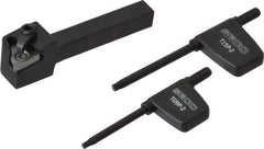 Seco - External Thread, Right Hand Cut, 3/8" Shank Width x 3/8" Shank Height Indexable Threading Toolholder - 3" OAL, 16ER Insert Compatibility, CE Toolholder, Series Snap Tap - Apex Tool & Supply