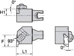 Kennametal - NG4L Insert, 30mm Head Length, Modular Grooving Cutting Unit Head - Right Hand Cut, System Size KM25, Series Top Notch - Apex Tool & Supply