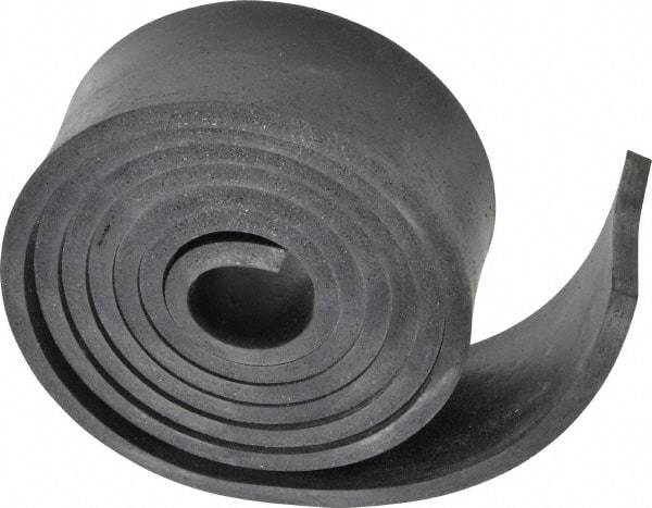 Made in USA - 1/4" Thick x 2" Wide x 60" Long, Buna-N Rubber Strip - Stock Length, 60 Shore A Durometer, 800 to 1,000 psi Tensile Strength, -20 to 170°F, Black - Apex Tool & Supply
