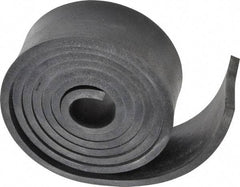 Made in USA - 1/4" Thick x 2" Wide x 60" Long, Buna-N Rubber Strip - Stock Length, 60 Shore A Durometer, 800 to 1,000 psi Tensile Strength, -20 to 170°F, Black - Apex Tool & Supply