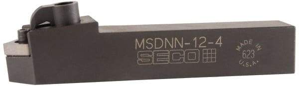 Seco - MSDN, Neutral Cut, 0° Lead Angle, 1-1/4" Shank Height x 1-1/4" Shank Width, Negative Rake Indexable Turning Toolholder - 7" OAL, SN..54. Insert Compatibility, Series Multiple Lock - Apex Tool & Supply