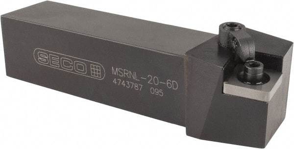 Seco - MSRN, Left Hand Cut, 15° Lead Angle, 1-1/4" Shank Height x 1-1/4" Shank Width, Negative Rake Indexable Turning Toolholder - 6" OAL, SN..64. Insert Compatibility, Series Multiple Lock - Apex Tool & Supply