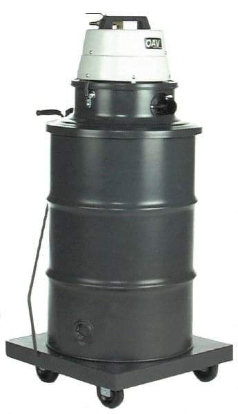 Minuteman - 55 Gal Steel Tank, Air Powered Pneumatic Canister Wet/Dry Vacuum - Accessories Included - Apex Tool & Supply