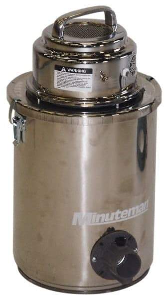 Minuteman - 6 Gal, Stainless Steel Tank, Dry, Mercury Vacuum Cleaner - 1.25 hp, 7.9 Amps - Apex Tool & Supply
