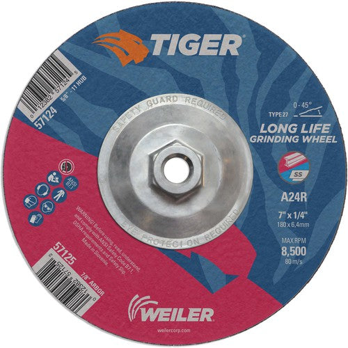 7X1/4 A24R A/O T27 GRIND WHEEL - Apex Tool & Supply