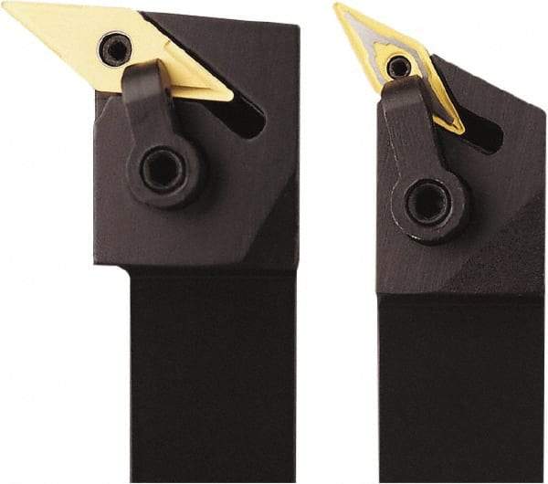 Seco - MVTN, Left Hand Cut, 117.5° Lead Angle, 3/4" Shank Height x 3/4" Shank Width, Negative Rake Indexable Turning Toolholder - 4-1/2" OAL, VNMG 332 Insert Compatibility, Series Multi-Directional Turning (MDT) - Apex Tool & Supply