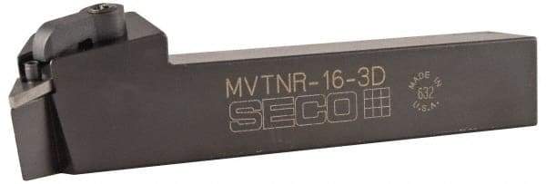 Seco - MVTN, Right Hand Cut, 27.5° Lead Angle, 1" Shank Height x 1" Shank Width, Negative Rake Indexable Turning Toolholder - 6" OAL, VN..33. Insert Compatibility, Series Multiple Lock - Apex Tool & Supply
