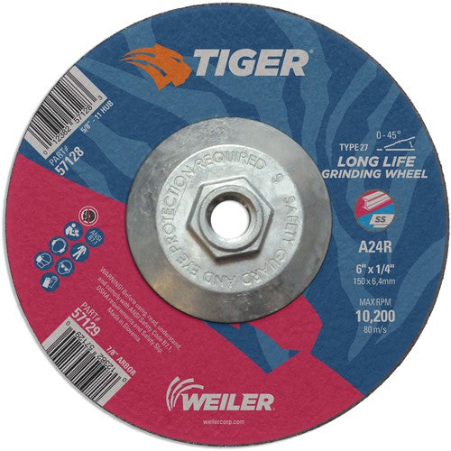 6X1/4 A24R A/O T27 GRINDING WHEEL - Apex Tool & Supply