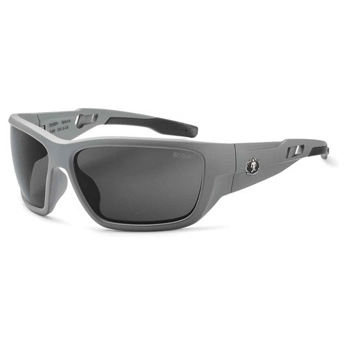 Baldr Smoke Lens Matte Gray Safety Glasses - Apex Tool & Supply