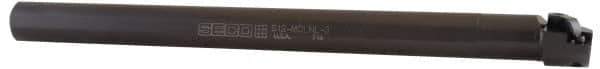 Seco - 1.28" Min Bore Diam, 12" OAL, 1" Shank Diam, MCLN Indexable Boring Bar - CNMG 432 Insert, Pin & Clamp Holding Method - Apex Tool & Supply