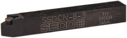 Seco - SSDC, Neutral Cut, 0° Lead Angle, 1/2" Shank Height x 1/2" Shank Width, Neutral Rake Indexable Turning Toolholder - 3-1/2" OAL, SC..32.5. Insert Compatibility, Series Screw Lock - Apex Tool & Supply