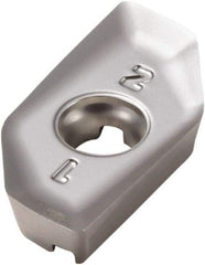 Seco - XPKX12T320 E08 Grade H25 Carbide Milling Insert - Uncoated, 0.157" Thick, 0.079" Corner Radius - Apex Tool & Supply
